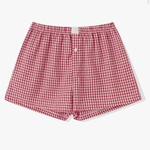 Red Gingham Women’s Boxer Shorts